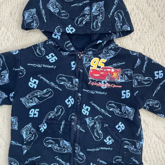 6/9 month Lightning McQueen Navy Hoodie - Picture 3 of 7